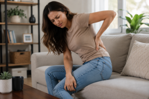 Woman Experiencing Lower Back Pain Sciatica