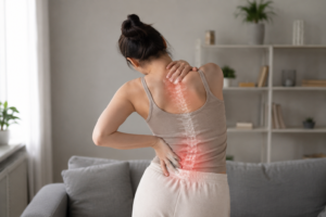 Back pain relief in a cozy home